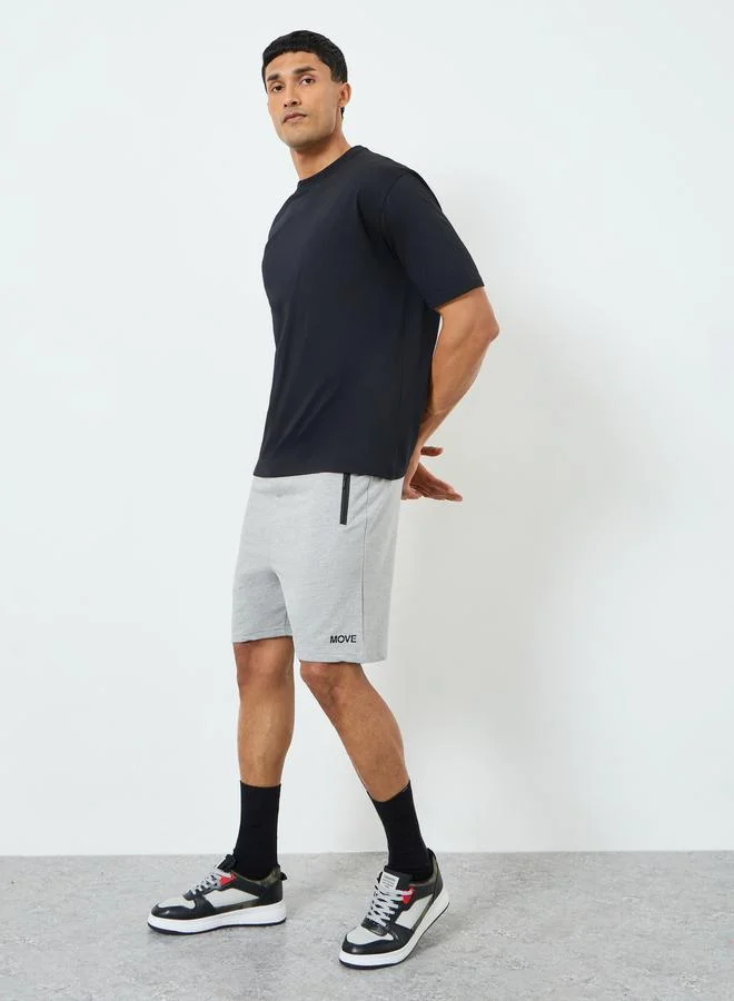 Styli Active Men Grey Athleisure Training Terry Shorts